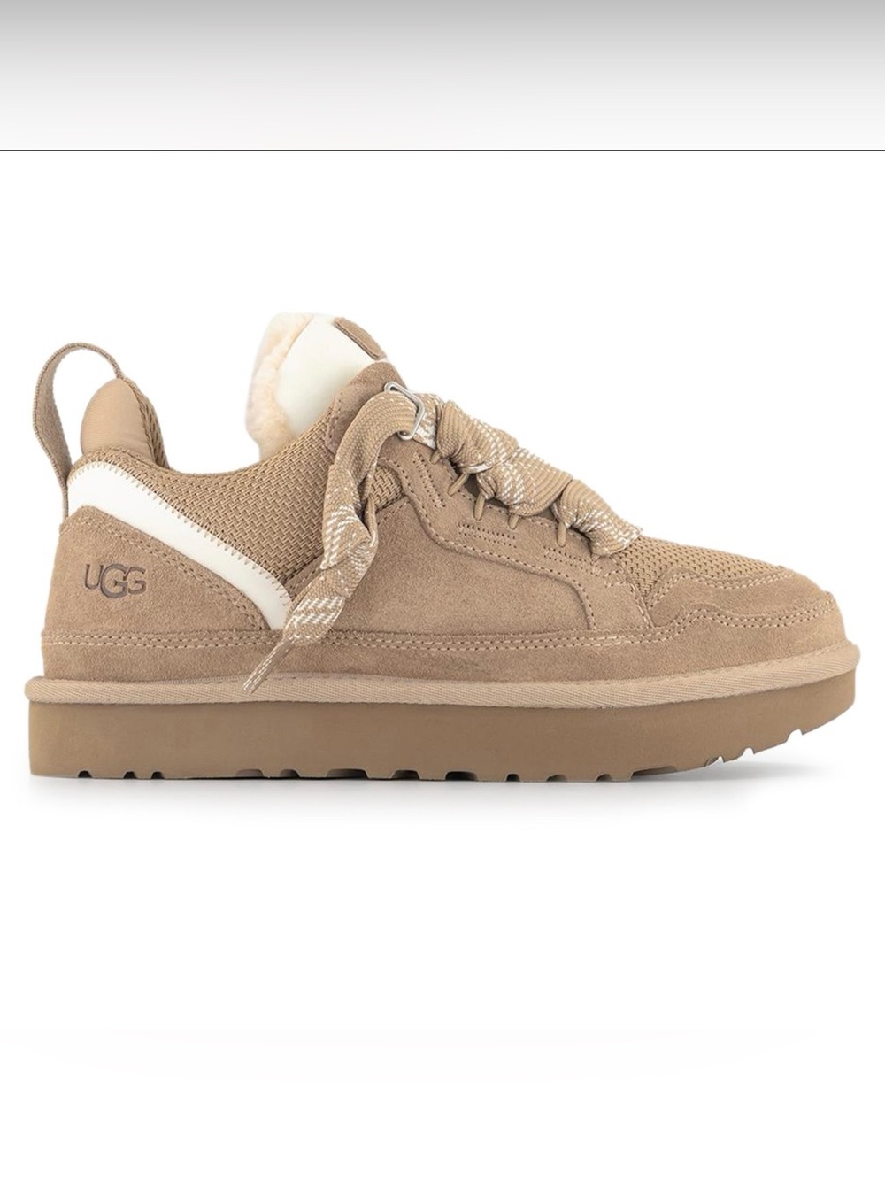UGG Women's Chestnut Suede Platform Lace-Up Sneakers